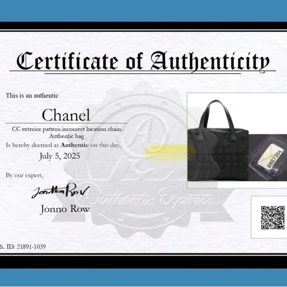 CHANEL Authentic  TravelLine 2Way Hand Bag Nylon Leather Black w/ COA - Picture 2 of 10